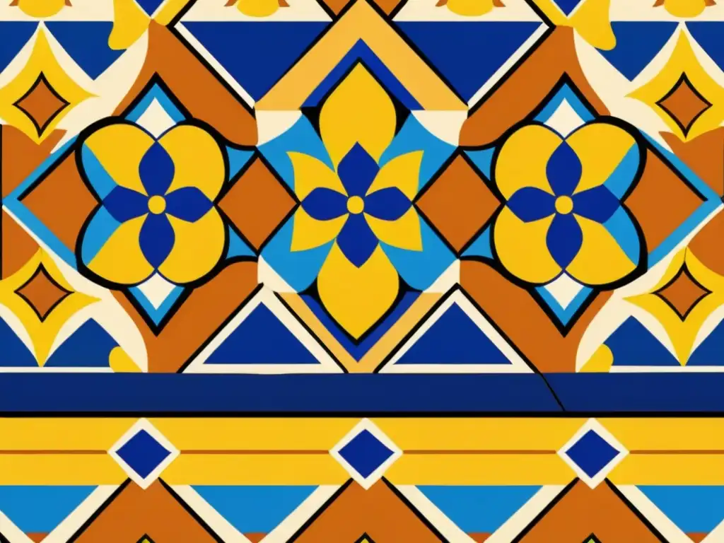 Anuncio digital con diseños artísticos de patrones culturales mexicanos en mosaico de Talavera, reflejando la riqueza visual y el encanto nostálgico