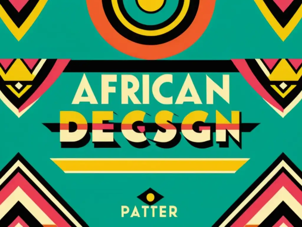 Anuncio vintage de curso diseño patrones africanos online con diseños geométricos vibrantes y retro tipografía, evocando arte africano y creatividad