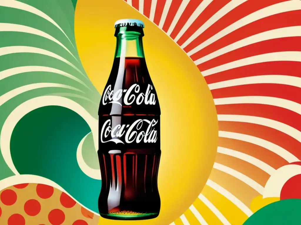 Anuncio vintage de Coca-Cola con patrones icónicos en estrategias de marketing