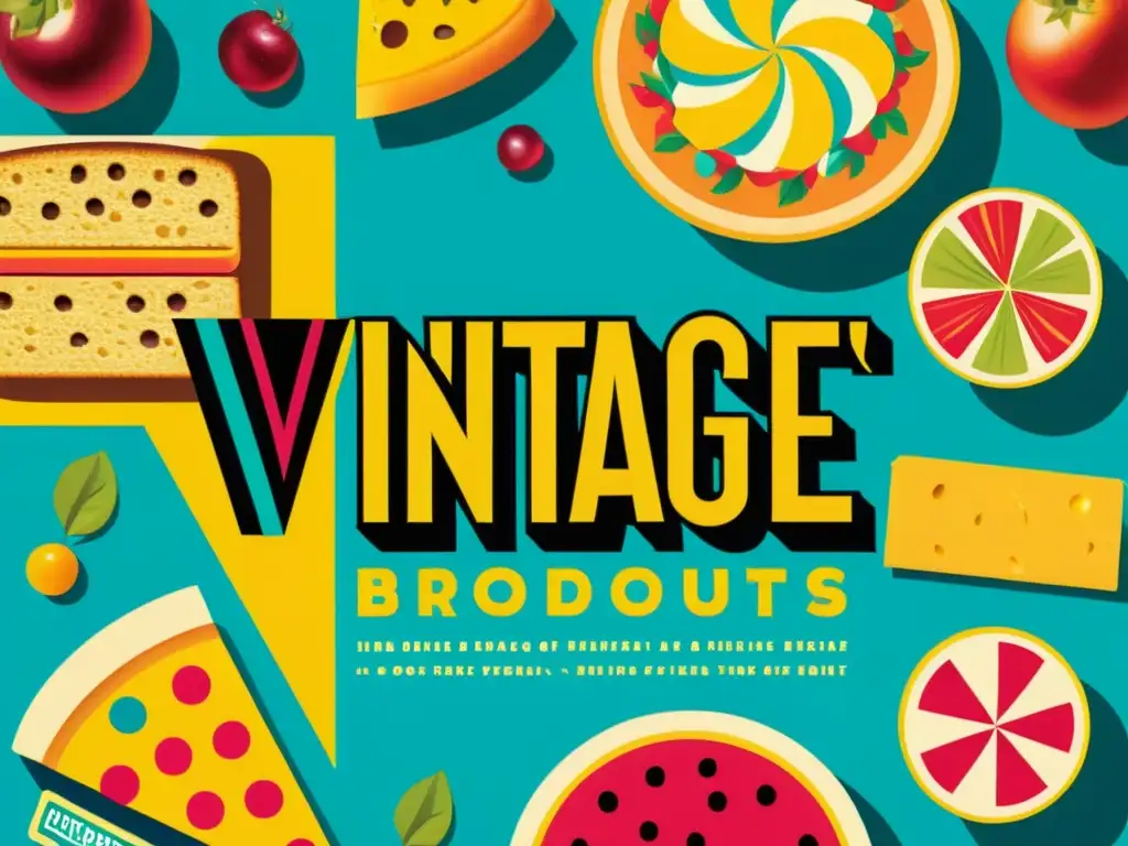 Un anuncio vintage con productos vibrantes y coloridos, resalta la importancia de patrones en publicidad
