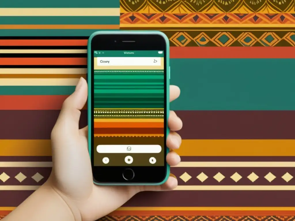 Una app crea un vibrante patrón étnico a partir de una foto, evocando creatividad