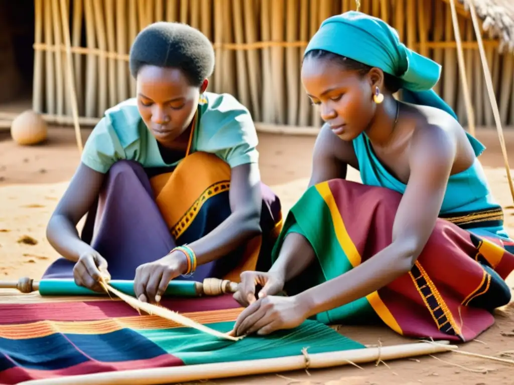 Artesanas Fulani crean tejidos históricos con colores vibrantes y técnicas tradicionales, reflejando la rica herencia cultural de la historia africana