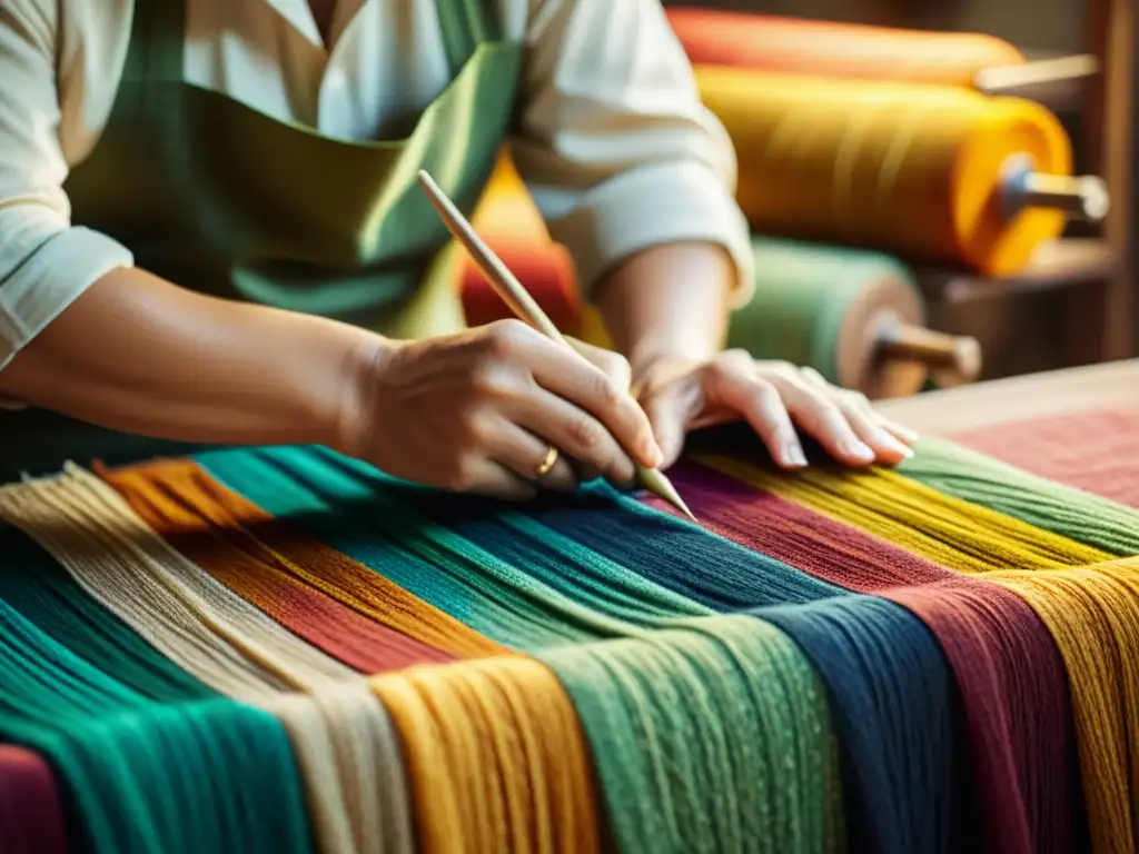 Un artesano hábil crea patrones artísticos moda lujo con técnicas tradicionales