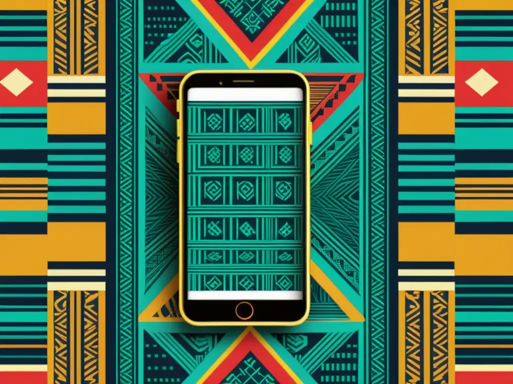 Un artesano utiliza la realidad aumentada para revivir patrones tradicionales en una ilustración vintage, fusionando lo antiguo con lo moderno