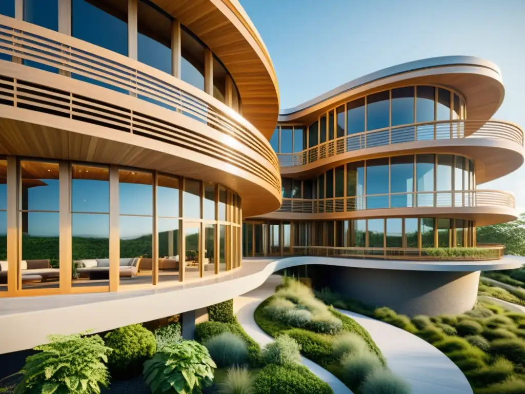 Diseño arquitectónico biófilo: planos orgánicos en sepia Blueprint sepia con patrones orgánicos en arquitectura biofílica, evocando armonía y conexión con la naturaleza