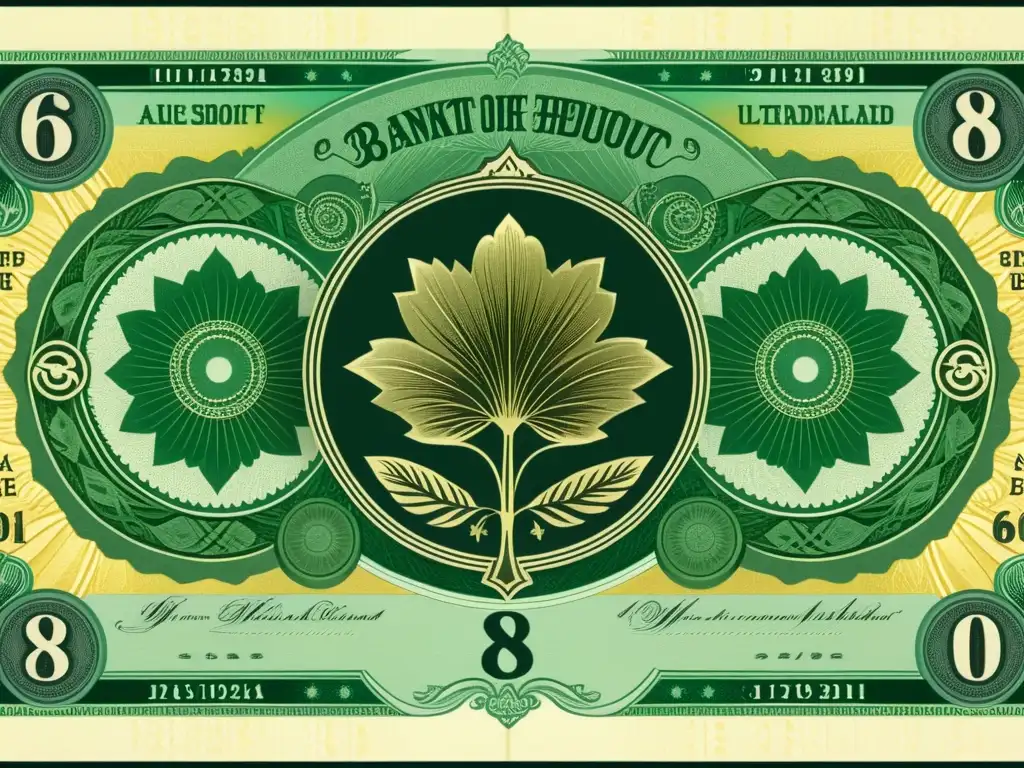 Detalles asombrosos de un billete vintage en 8K Detallada imagen 8k de un billete antiguo con patrones artísticos de todo el mundo, envejecido y lleno de historia