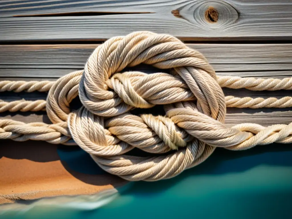 Detallada artesanía marina: patrones artísticos influencia marina en nudo marinero vintage