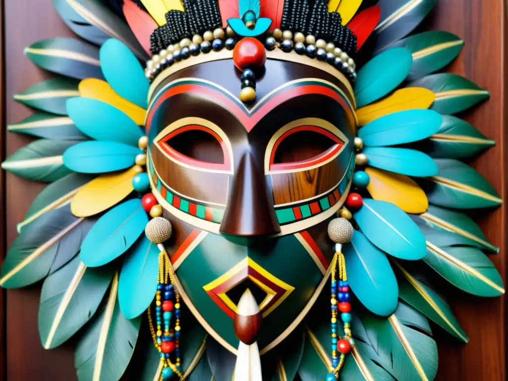Máscara africana tradicional: Detalles en 8k Detallada máscara africana con simbolismo cultural y expresión poderosa