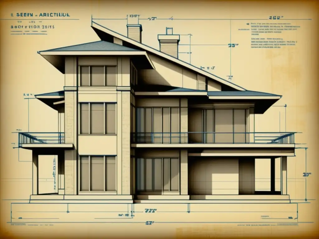 Detallado dibujo vintage de patrones estructurales en ingeniería moderna, evocando precision y expertise en diseño ingenieril