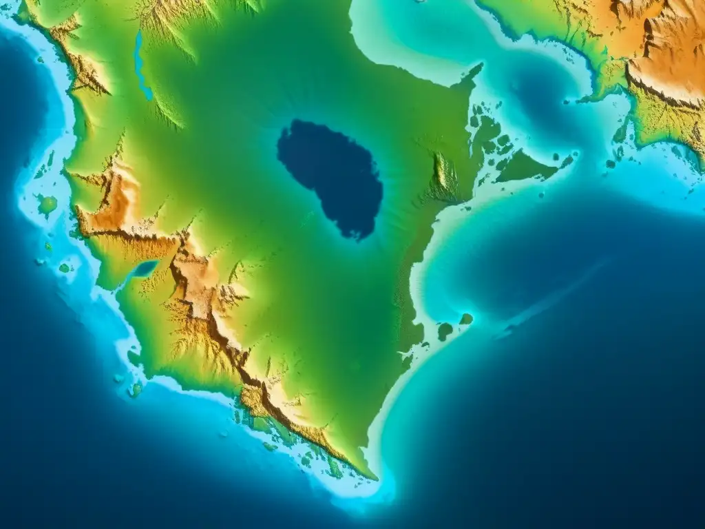 Detalle impresionante de Pangea, Gondwana y Laurasia ilustrando patrones de deriva continental y Pangea con precisión científica