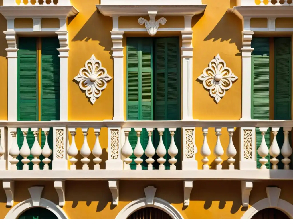 Detalle de patrones arquitectura colonial en Cartagena, bañados por cálida luz dorada