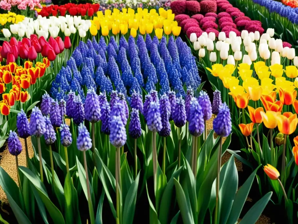 Detalle de un tapiz de flores en Keukenhof Gardens, evocando nostalgia y arte en los patrones de alfombra de flores