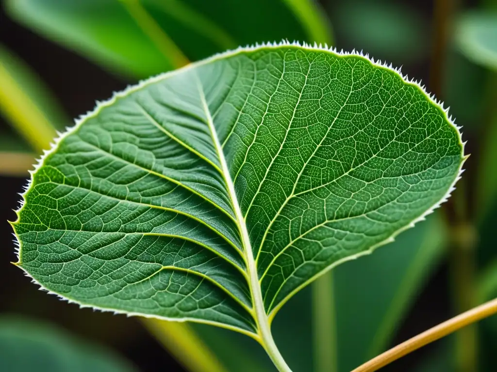 Detalle vibrante de patrones en tallos de plantas, revelando la belleza orgánica y universal de la naturaleza