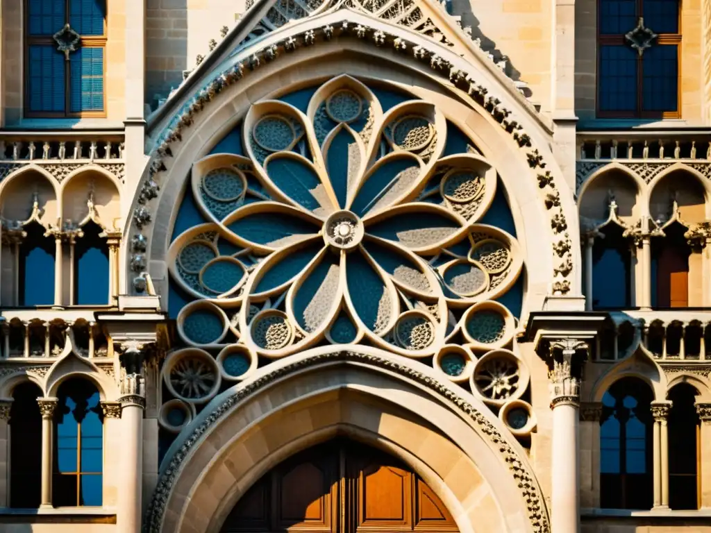 Detalle en piedra de catedral antigua en Lyon Detalles artísticos en la arquitectura de una antigua catedral en Lyon, Francia