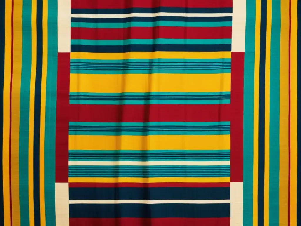 Detalles intrincados y colores vibrantes de un tejido tradicional de alta gama con patrones textiles tradicionales