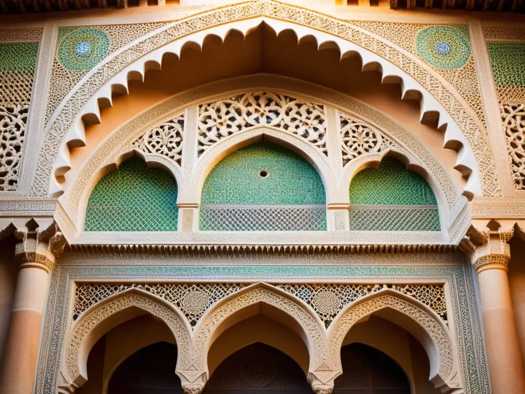 Detalles de los patrones arquitectónicos Alhambra Granada: una sinfonía de formas y texturas atemporales en piedra y mosaico