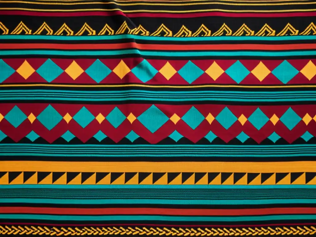 Detalles de patrones textiles vibrantes en Oaxaca