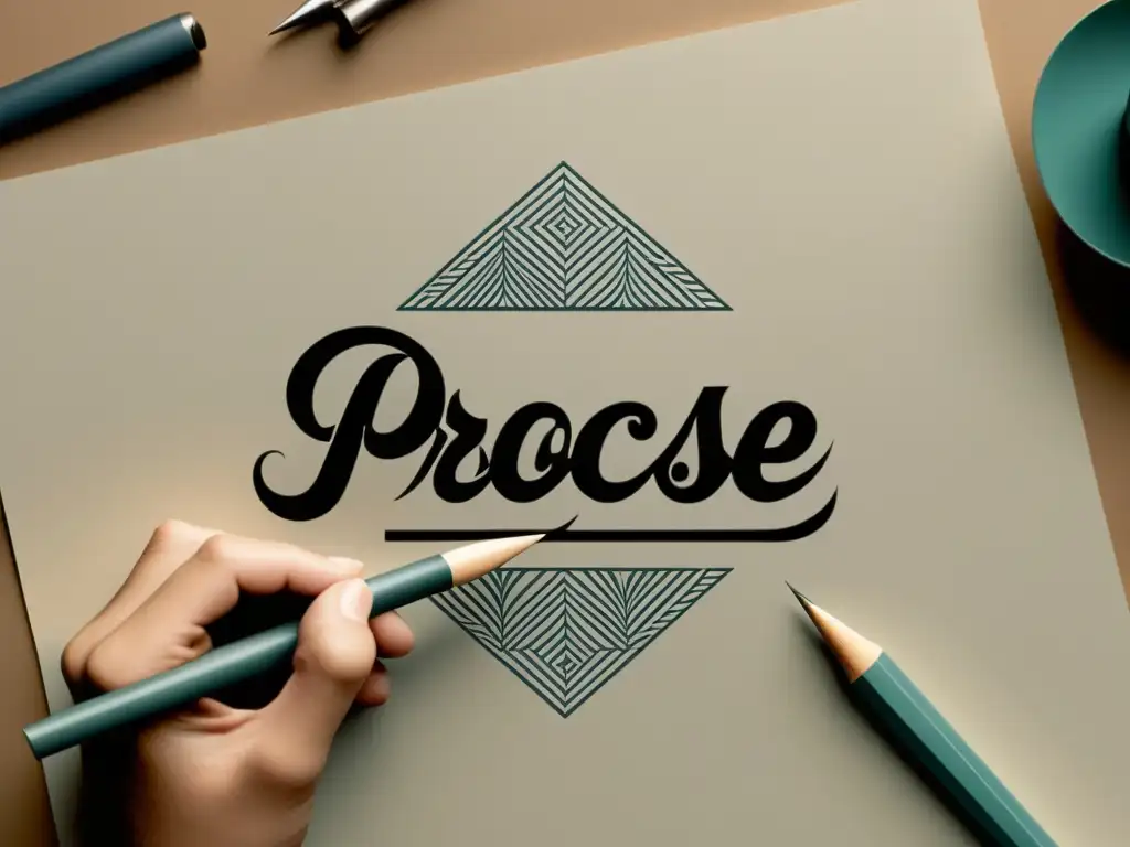 Un diseñador crea un logo elegante con equilibrio perfecto