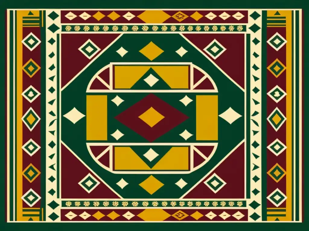 Diseño de patrones culturales globales en ricos colores vintage, evocando herencia ancestral y conexión global