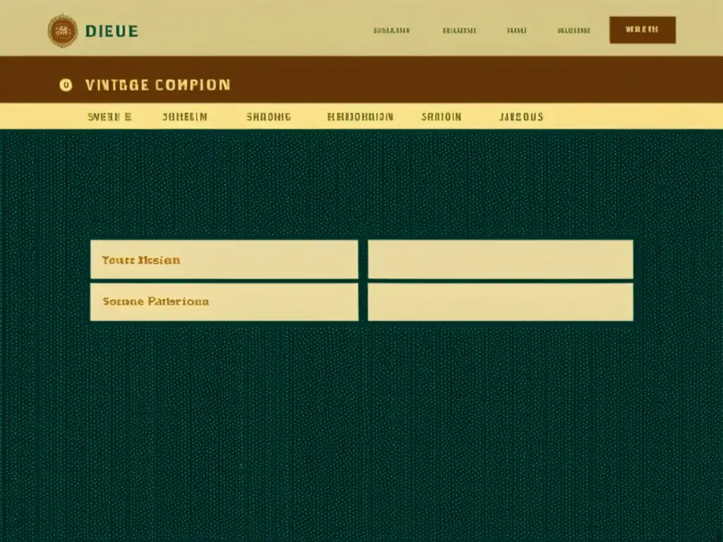 Un diseño web vintage con micro patrones sutiles que evocan sofisticación y nostalgia