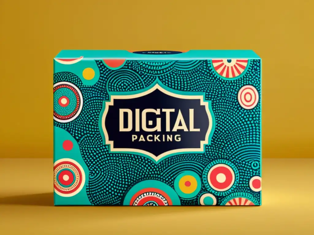 Emocionante packaging digital con patrones artísticos en ecommerce