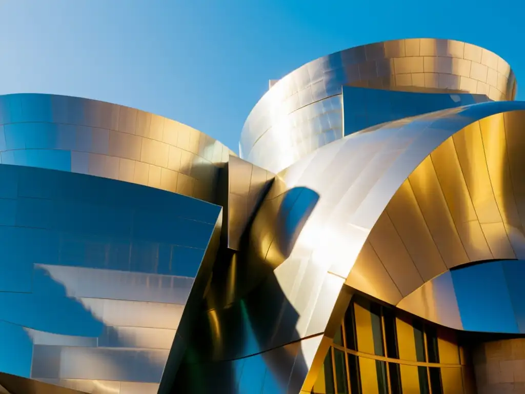 Foto vintage del Museo Guggenheim Bilbao diseñado por Frank Gehry, destacando los patrones arquitectura