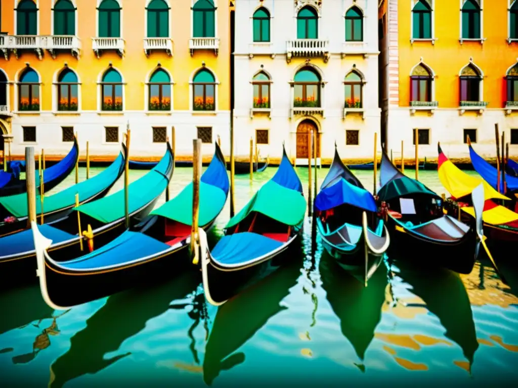 Los góndolas del Festival de Venecia exhiben un arte vibrante en el Gran Canal, reflejando una mezcla de tradición y creatividad