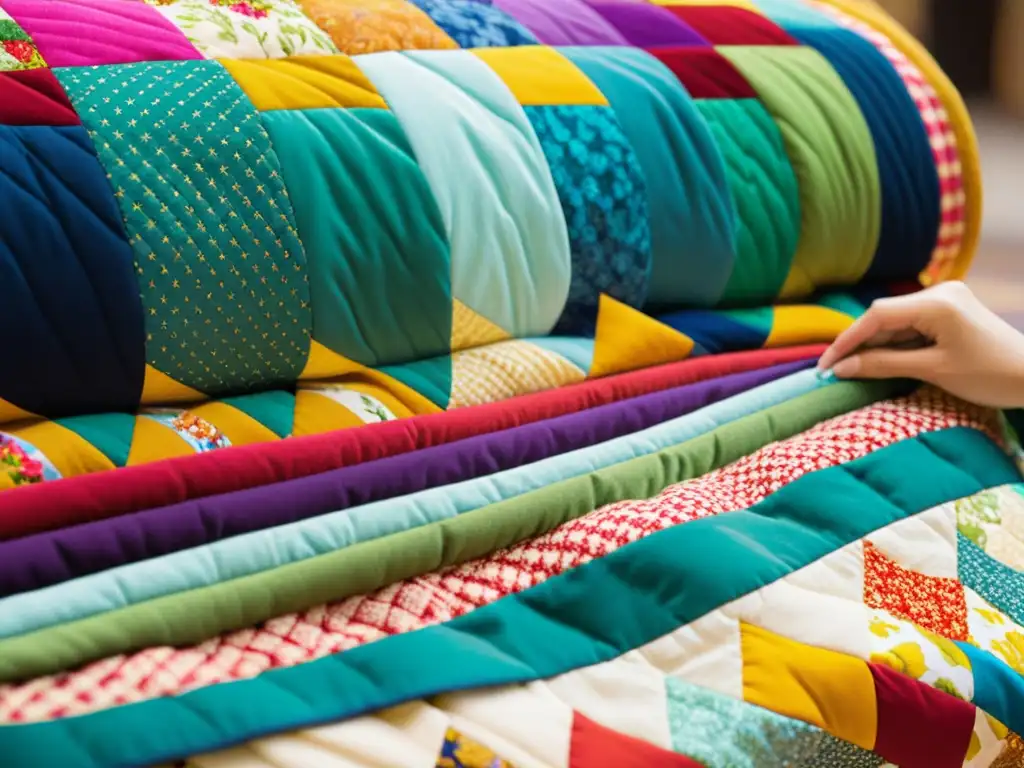 Arte en Houston: Festival de Patchwork Multicultural Un hermoso patchwork de colores vibrantes, reflejo de la diversidad cultural y artística del Festival de Houston