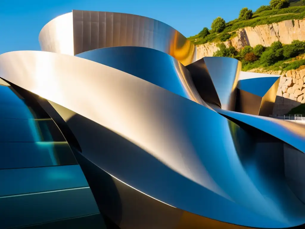 Imagen asombrosa del Museo Guggenheim Bilbao, resaltando patrones dinámicos en arquitectura de museos