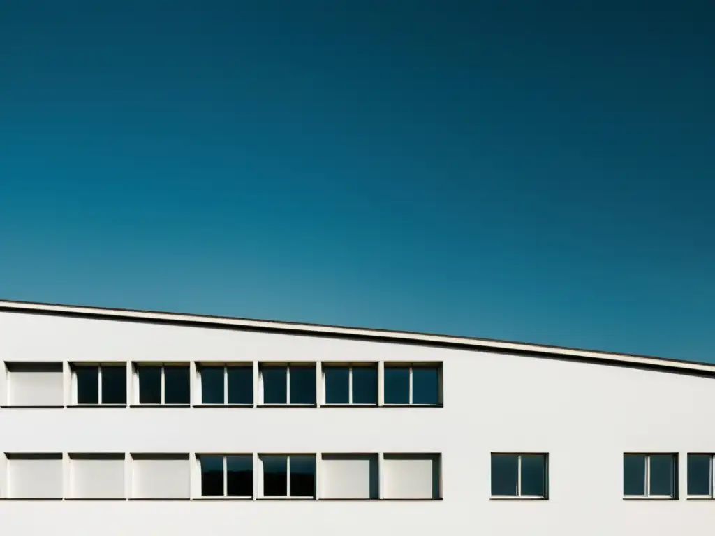 Imagen vintage en alta resolución del icónico edificio de la Bauhaus en Dessau, Alemania