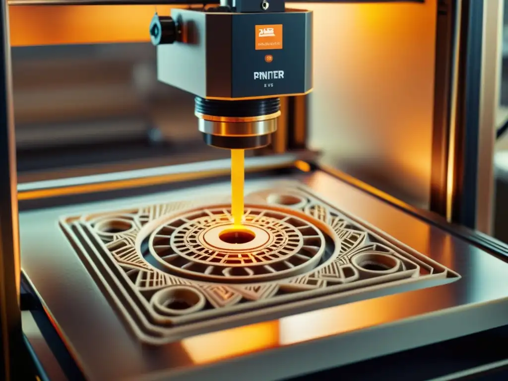 Innovación artística: impresión 3D de patrón africano Una impresionante impresión 3D de patrones africanos, fusionando tecnología y tradición en una cálida y nostálgica atmósfera de artesanía e innovación