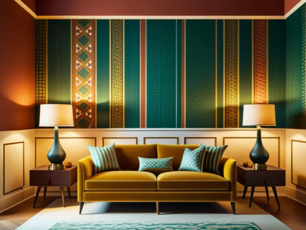 Interior bellamente decorado con patrones de Realidad Aumentada para Patrones Decorativos en una fusión perfecta de diseño clásico y tecnología moderna