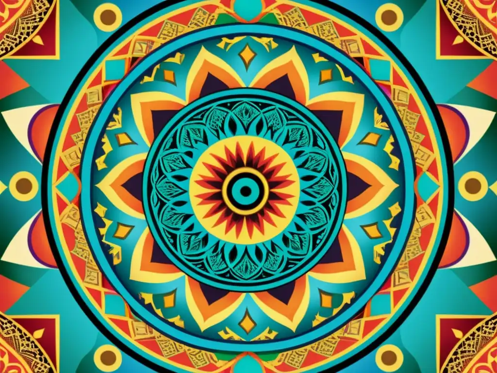 Un kaleidoscopio vintage con intrincados patrones y colores vibrantes, reflejando la diversidad y riqueza de la psicología de los patrones culturales