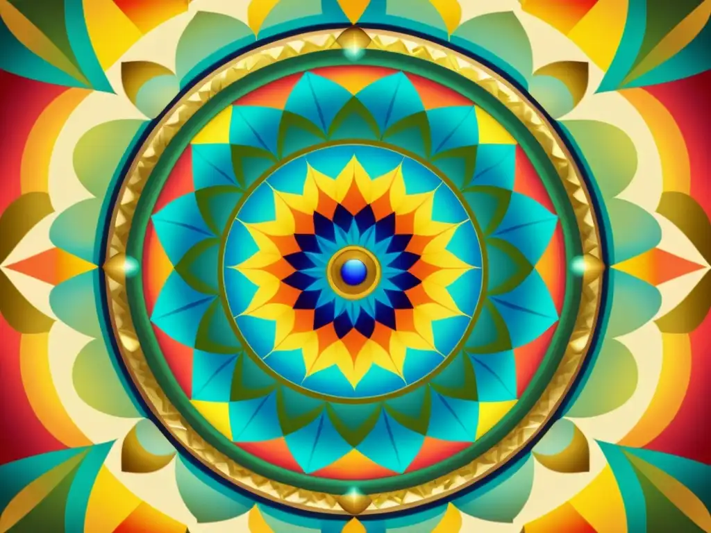 Un kaleidoscopio vintage con patrones simétricos y colores vibrantes, evocando descubrimiento y arte