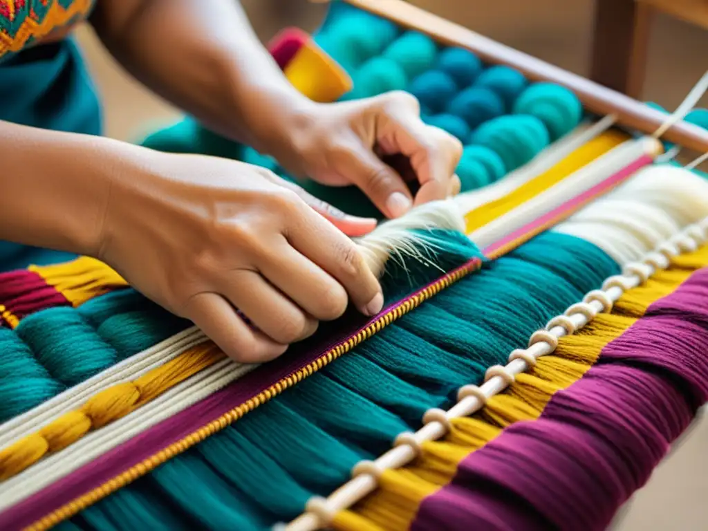 Manos expertas tejen con materiales endémicos, creando tejidos nativos llenos de tradición y color