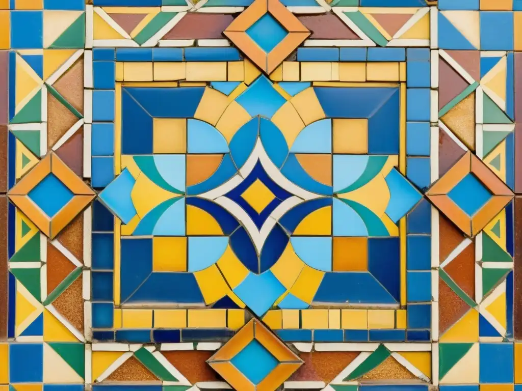 Un mosaico de azulejos en la plaza de un pueblo histórico