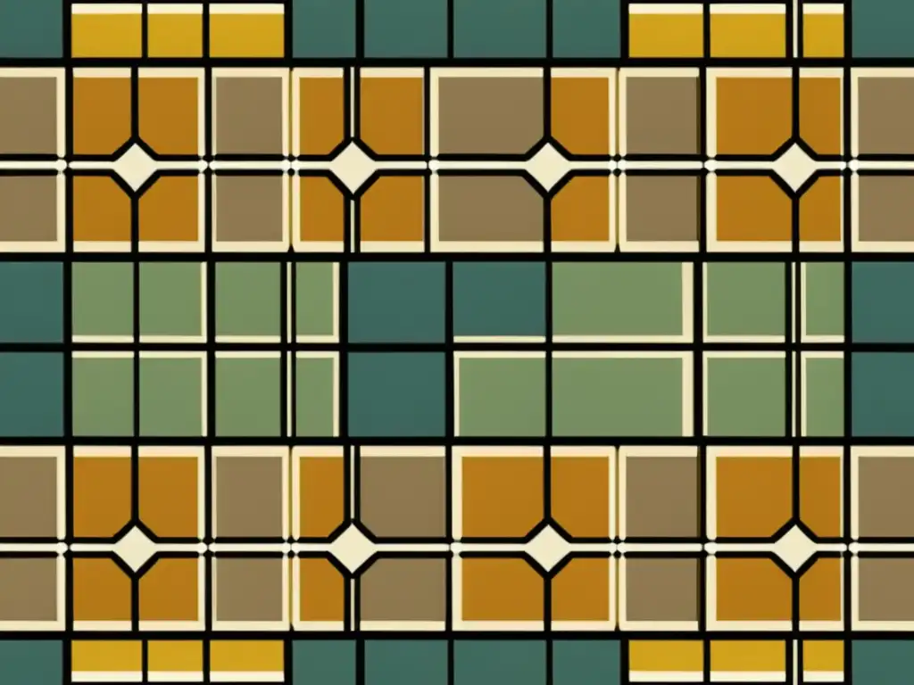 Mosaico geométrico vintage en tonos terrosos Un mosaico retro de formas geométricas en tonos cálidos, ideal para patrones artísticos para identidad de marca