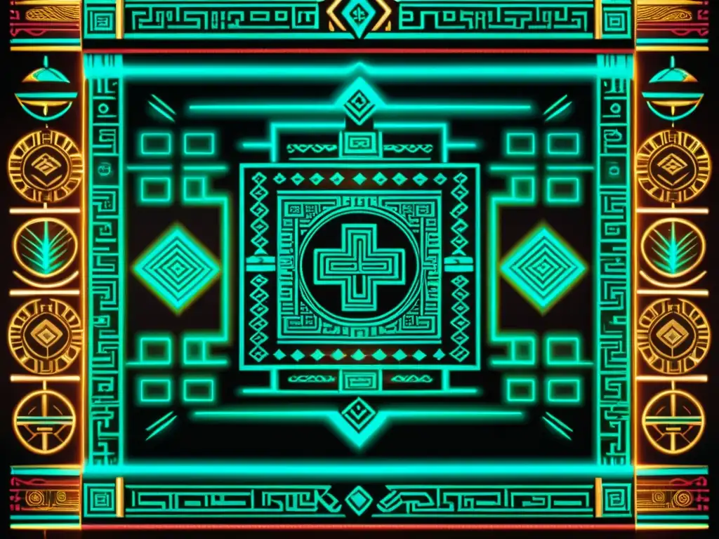 Revivir patrones ancestrales con realidad aumentada: Una fusión deslumbrante de la tradición maya y la tecnología futurista holográfica