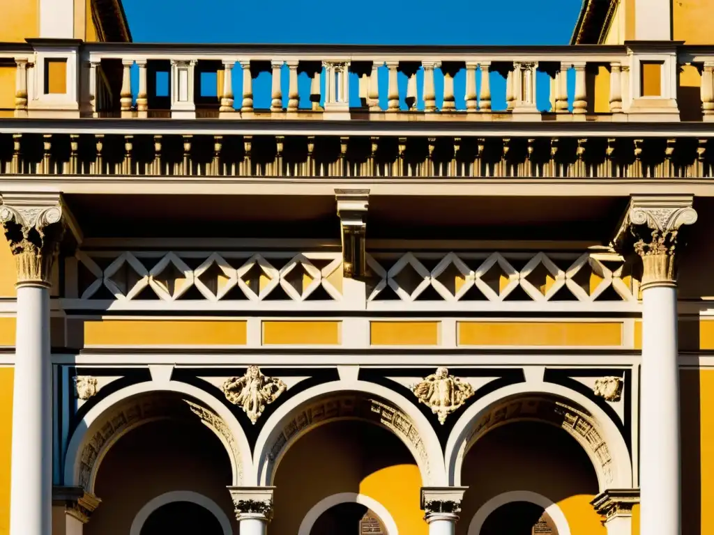 Geometría Renacentista: Fachada de Palazzo Medici Riccardi Patrones arquitectura clásica renacimiento: Detalle geométrico y simetría en fachada del Palazzo Medici Riccardi en Florencia