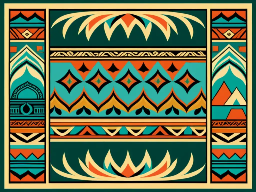 Patrón cultural vibrante: productos textiles, cerámicos y accesorios Patrones artísticos culturales embellecen productos con diseño tradicional y colores terrosos, reflejando herencia y artesanía