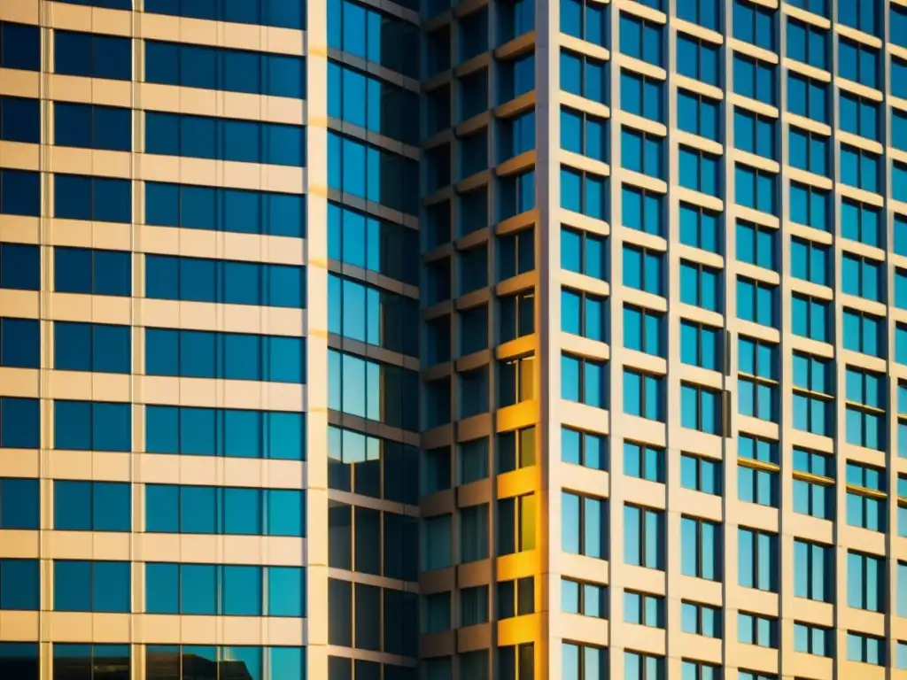 Patrones artísticos en la vida urbana de Tokio: Fotografía vintage de la fachada de un edificio contemporáneo con sombras intrincadas