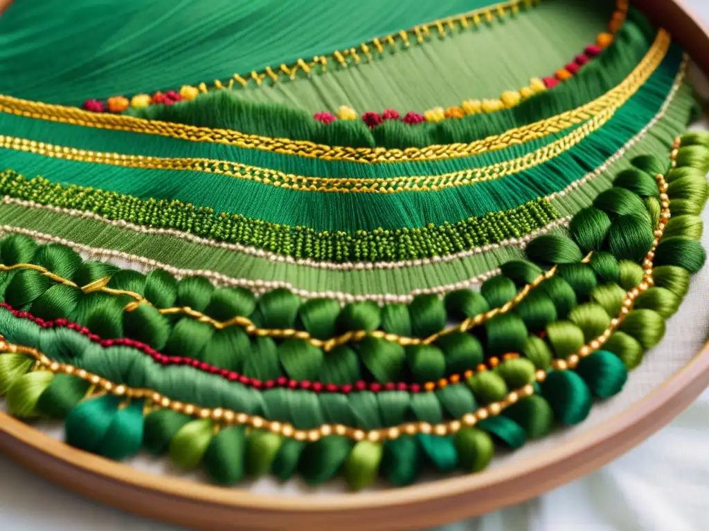 Patrones bordados terrazas Filipinas: Detalle vintage de bordados filipinos en terraza, capturando la rica artesanía y tradición cultural del país