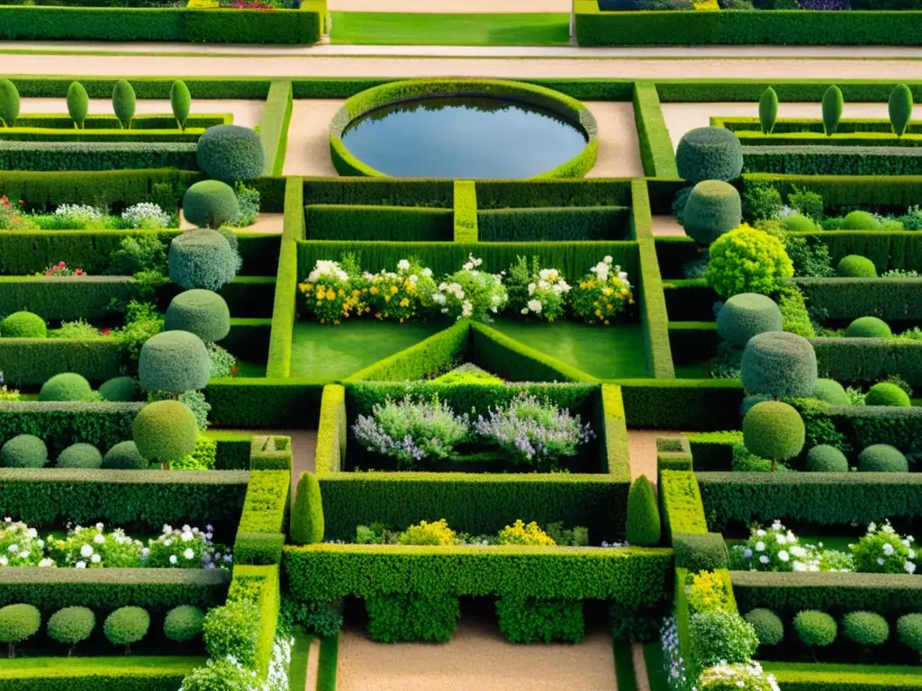 Patrones geométricos en jardines franceses: Elegancia atemporal y precisión en diseño de Villandry