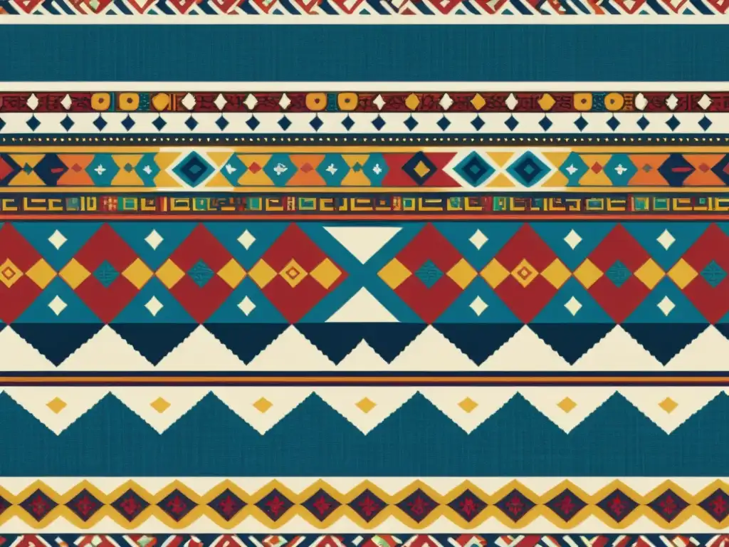 Patrones multiculturales para branding: Intrincado diseño textil vintage con variedad de colores y símbolos tradicionales de diversas culturas