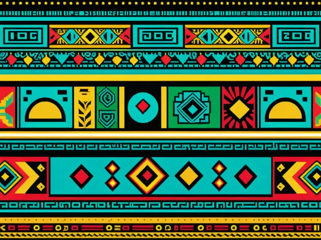 Patrón textil mexicano fusionado con cultura pop en 8k Patrones tradicionales cultura pop digitalizada: Detalle vibrante y detallado de un patrón textil mexicano con elementos icónicos de la cultura pop