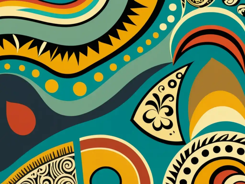 Una pintura vintage de alta resolución que muestra la evolución de los patrones artísticos a lo largo de la historia