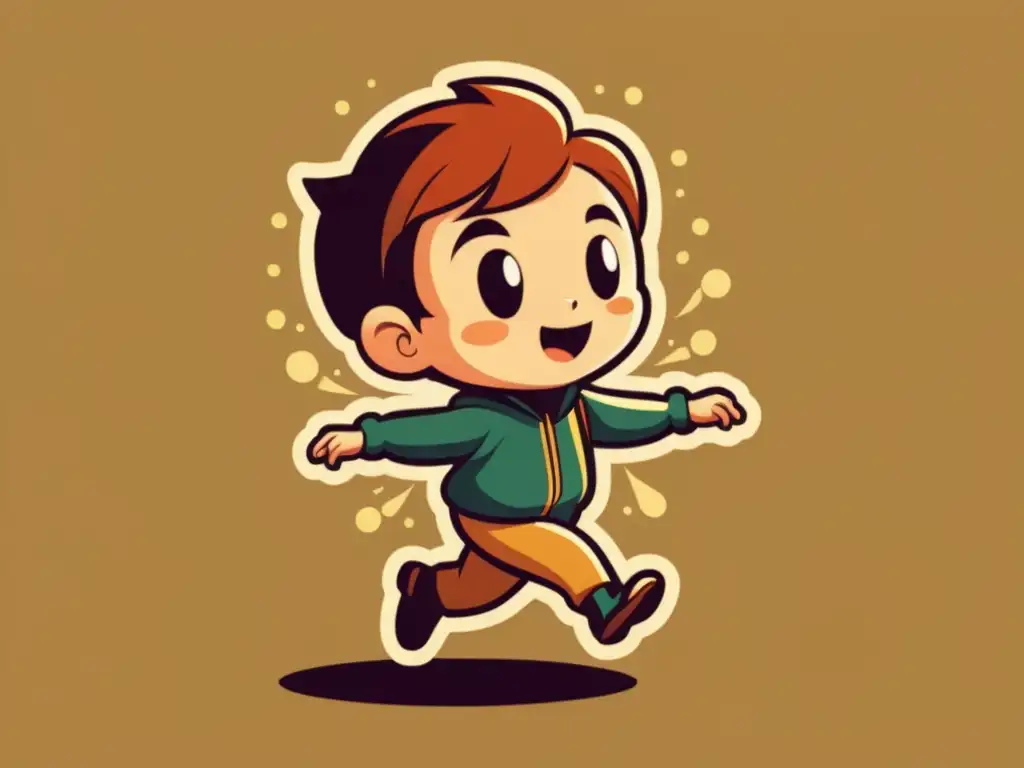 Una ilustración vintage de alta resolución muestra patrones de movimiento en animación de un personaje sprite en transiciones fluidas y elegantes