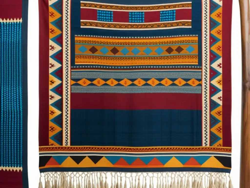 Tejido colorido con influencia árabe en patrones textiles africanos: una fusión de tradiciones en una hermosa tela tejida a mano