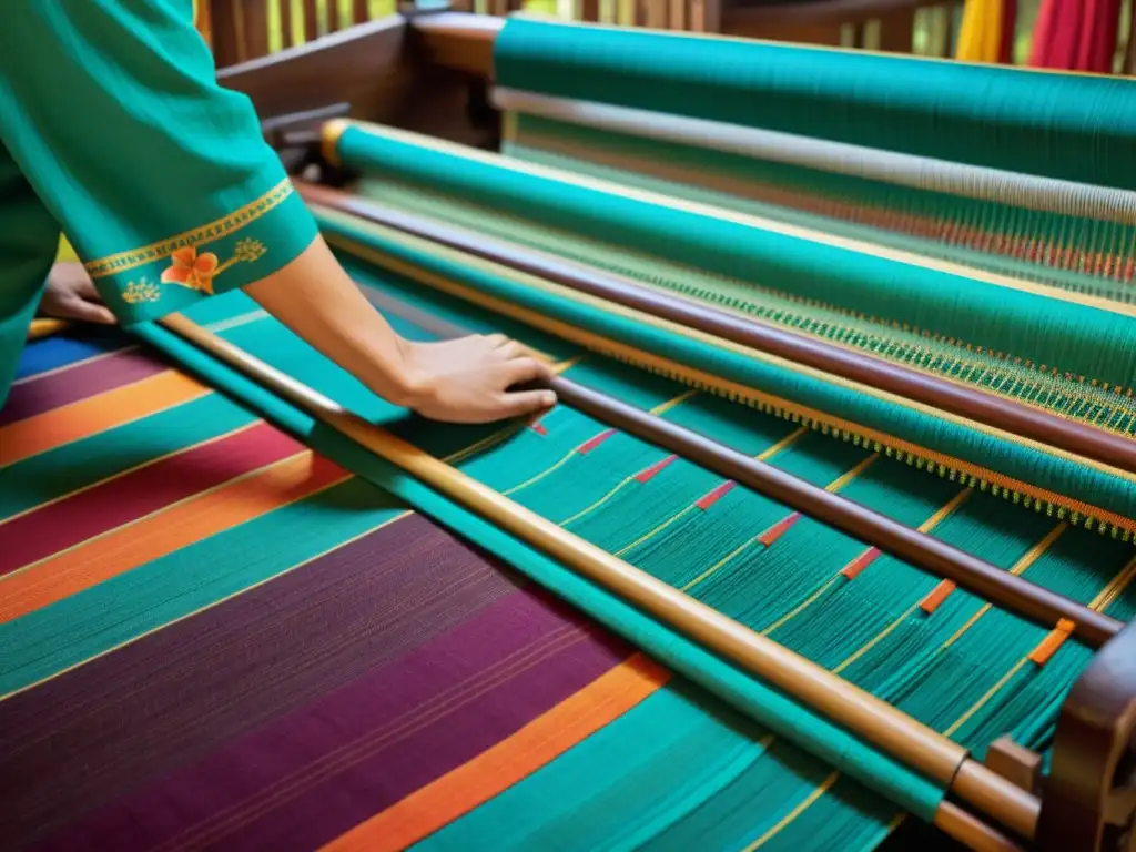 Tejidos de Orissa: Artesanos hábiles tejen patrones y colores vibrantes, evocando la rica herencia textil de Orissa