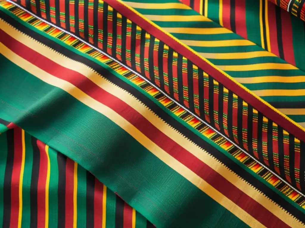 Vibrante tela Kente con patrones africanos inspira diseño moderno